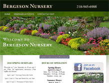 Tablet Screenshot of bergesonnursery.com